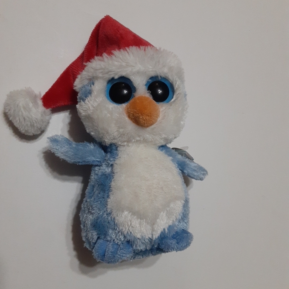 TY Beanie Boo's Collection "Fairbanks" Christmas penguin Plush bean bag toy